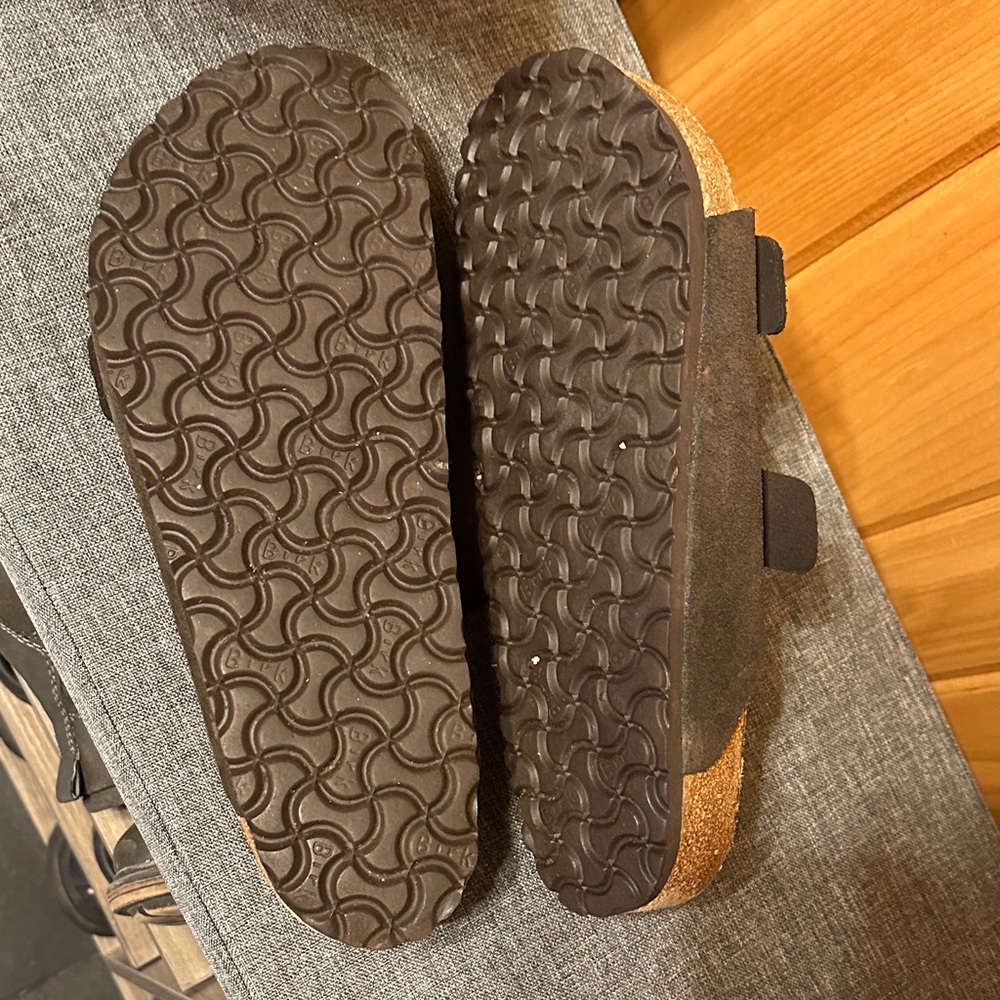 Birkenstock Brown Suede Sandals - Picture 2 of 4